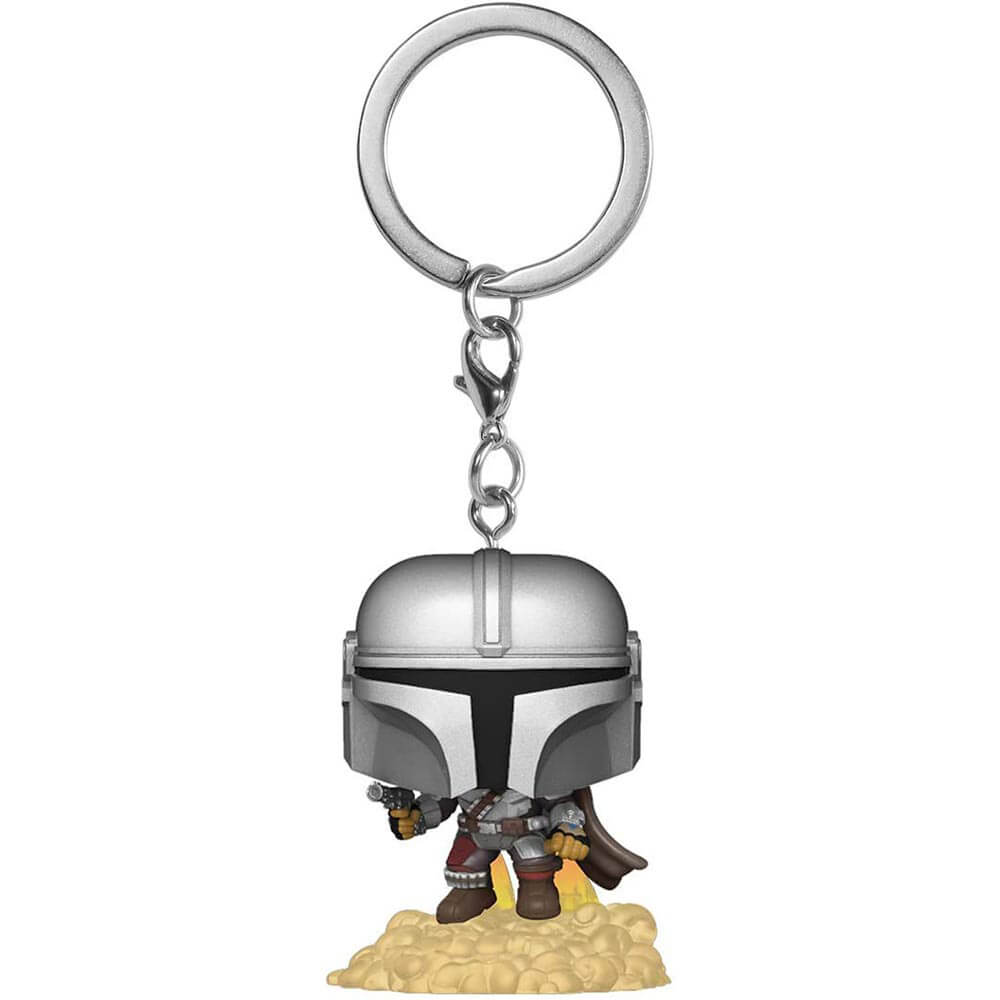 The Mandalorian with Blaster Pocket Pop! Keychain