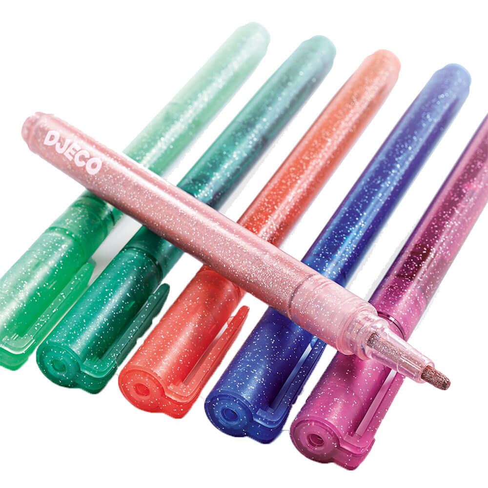 Djeco Glitter Markers (pakke med 6)