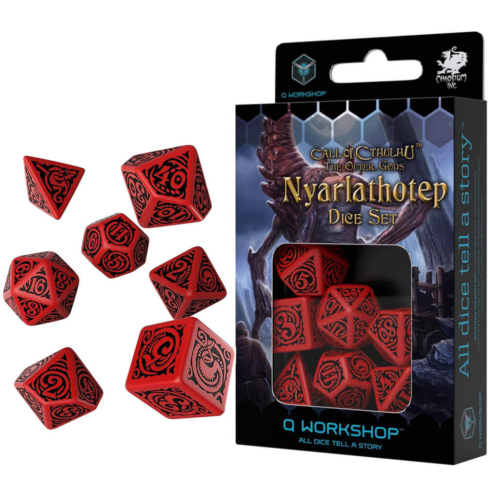 Q Workshop CoC Outer Gods Nyarlathotep Dice Set of 7