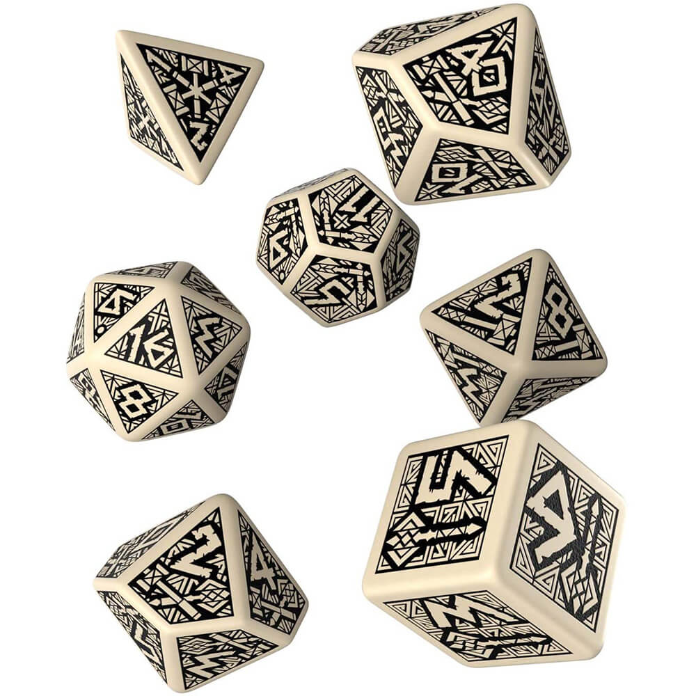 Q Workshop Dwarven Dice Set på 7