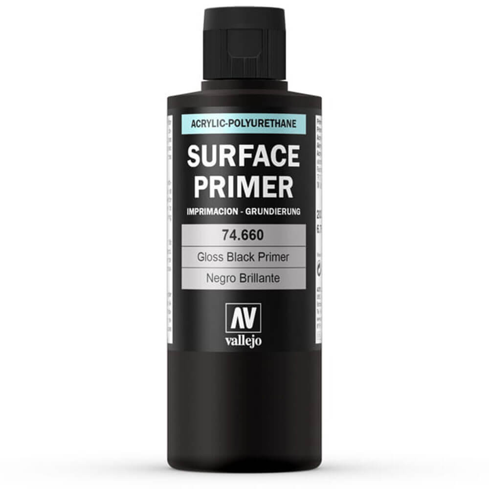 Vallejo Surface Primer Gloss Black Primer 200mL