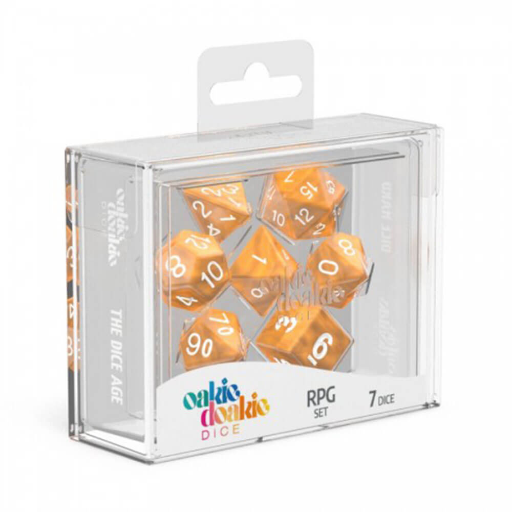 Oakie Doakie RPG Set Marble Dice 7PCS