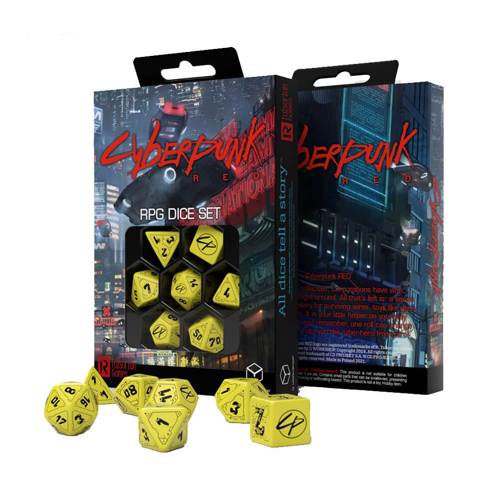 D Workshop Cyberpunk Red Dice (set di 7)