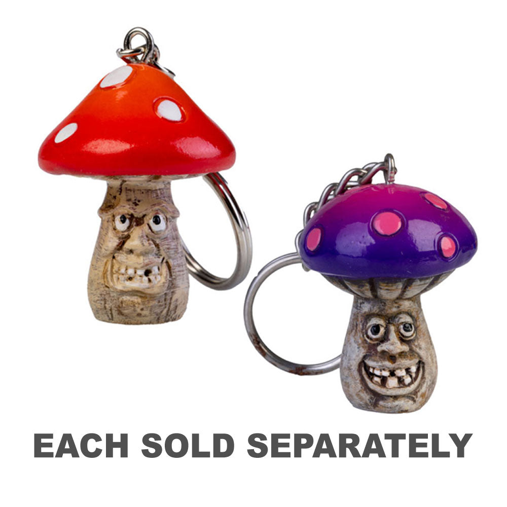 Smiling Magic Mushroom Keychain