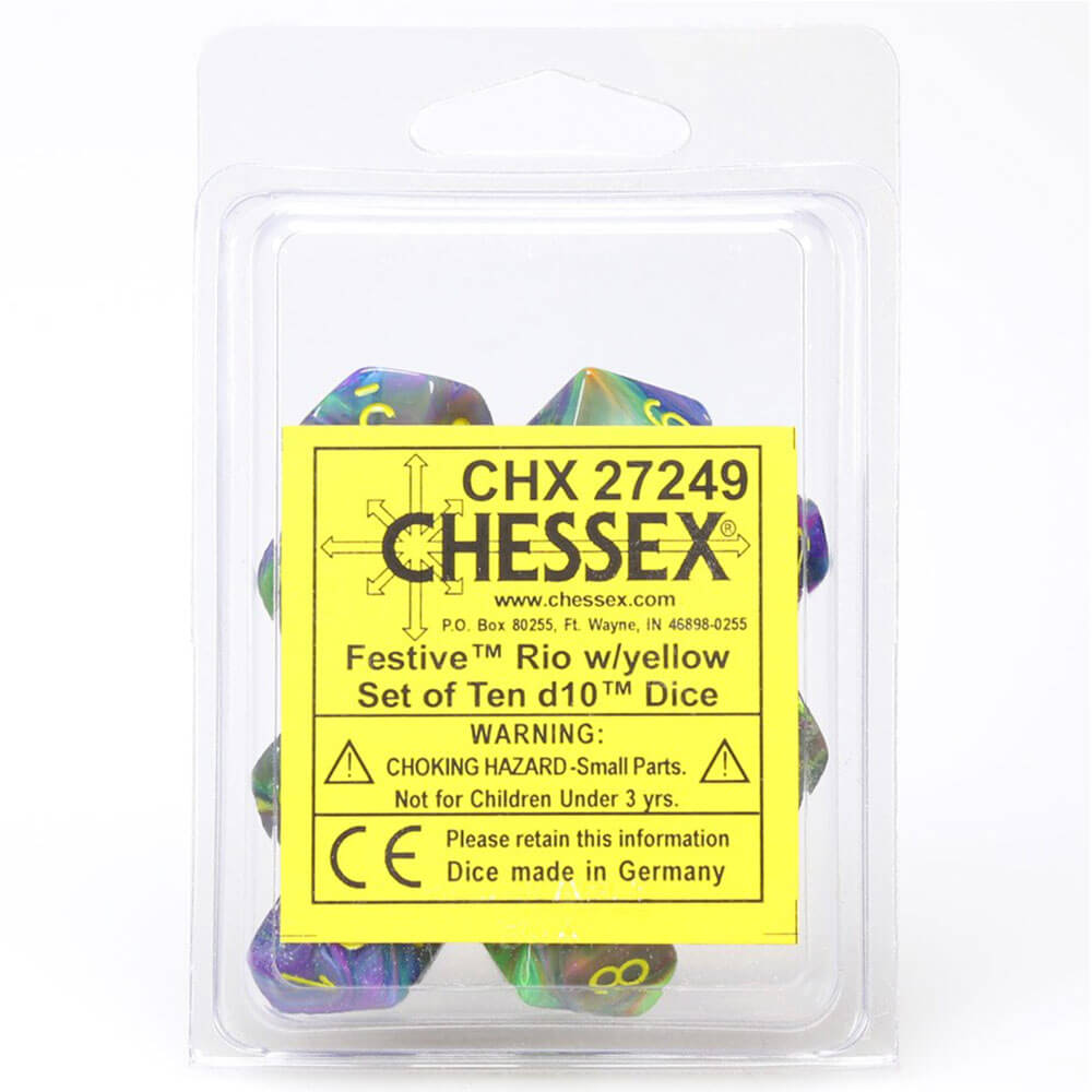 Set festivo poliedrico di Chessex D10 D10