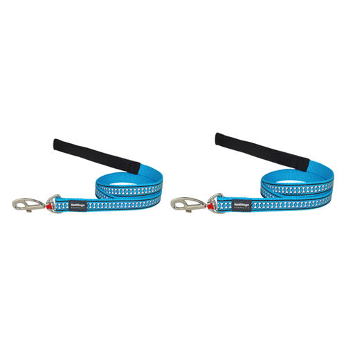 Reflective Bones Dog Lead (Turquoise)