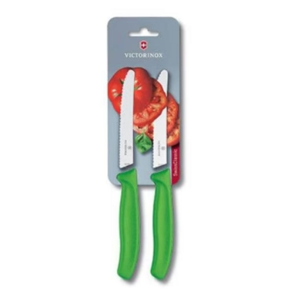  Victorinox Steak- und Tomatenmesser mit runder Spitze, 2 Stück, 11 cm