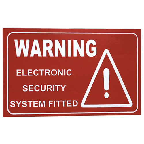 Large Alarm Sticker Warning Stickers