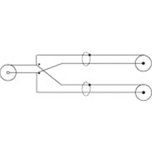 Single RCA Skt Fem to 2 RCA Plug Male Splitter Aud Ld (30cm)