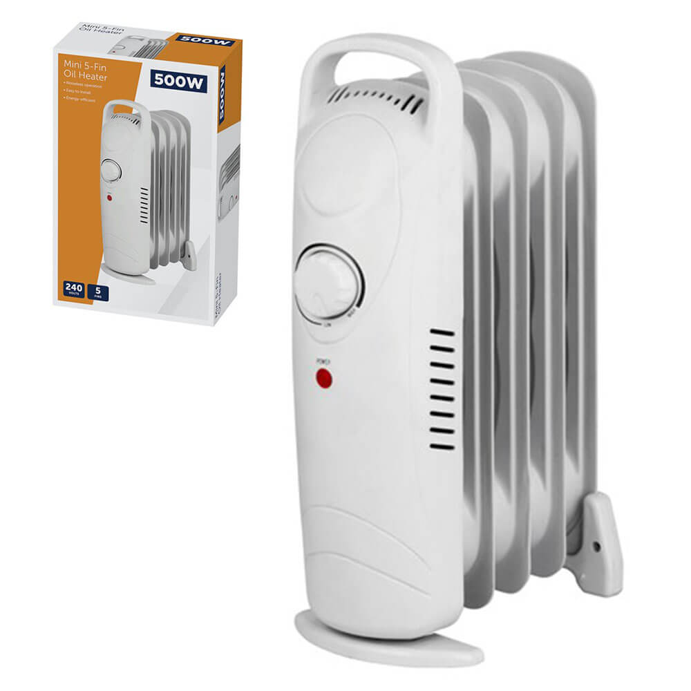 500W Mini 5-Fin Oil Heater 240V