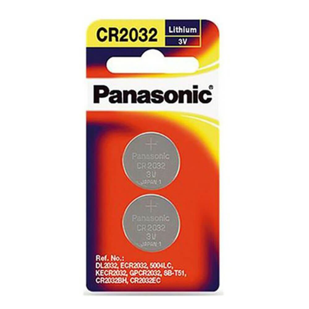 2 Pack Panasonic litiumknappbatteri 3V