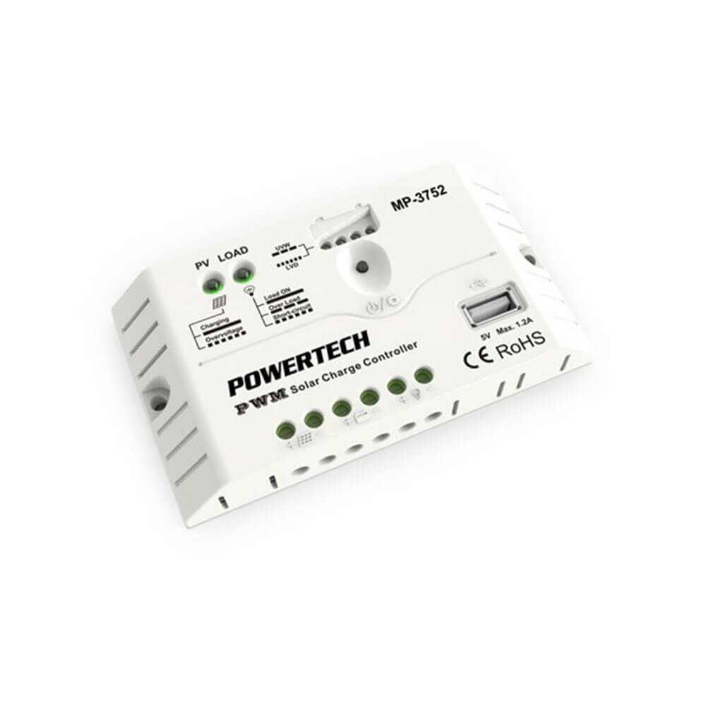 PowerTech Solar Charge Controller met USB (12V/24V)