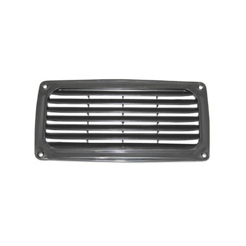 Plastic Rectangular Louvre Vent (Black)