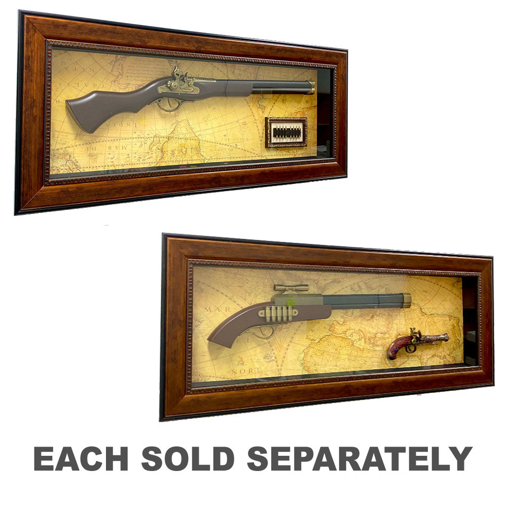 Antique Gun Decor w/ Timber Frame (95.5x39.5x7cm)