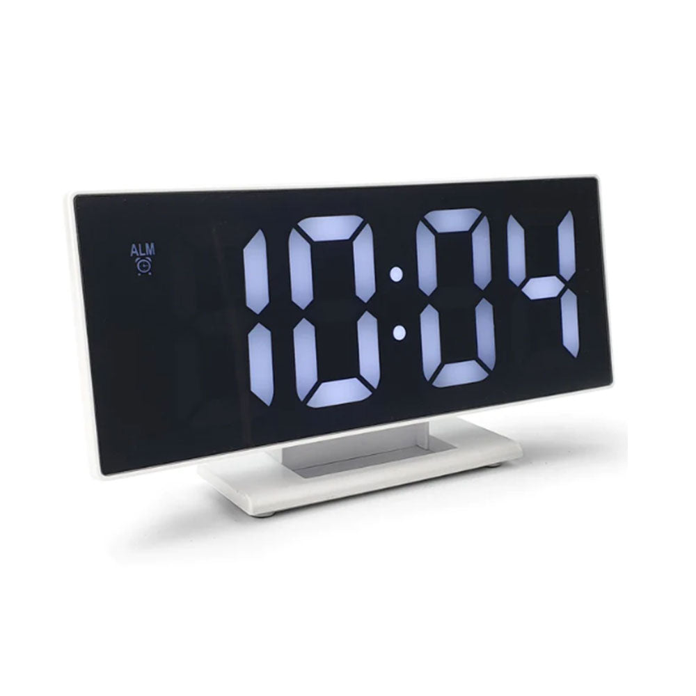 Gespiegelde gezicht LCD -wekker 19 cm