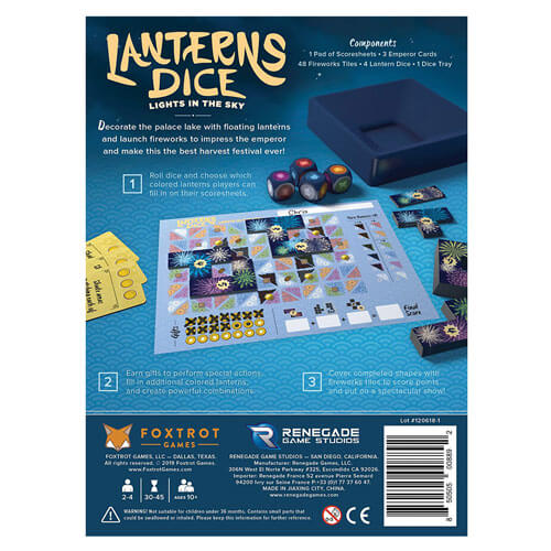 Lanterns Dice Lights in the Sky Board Game