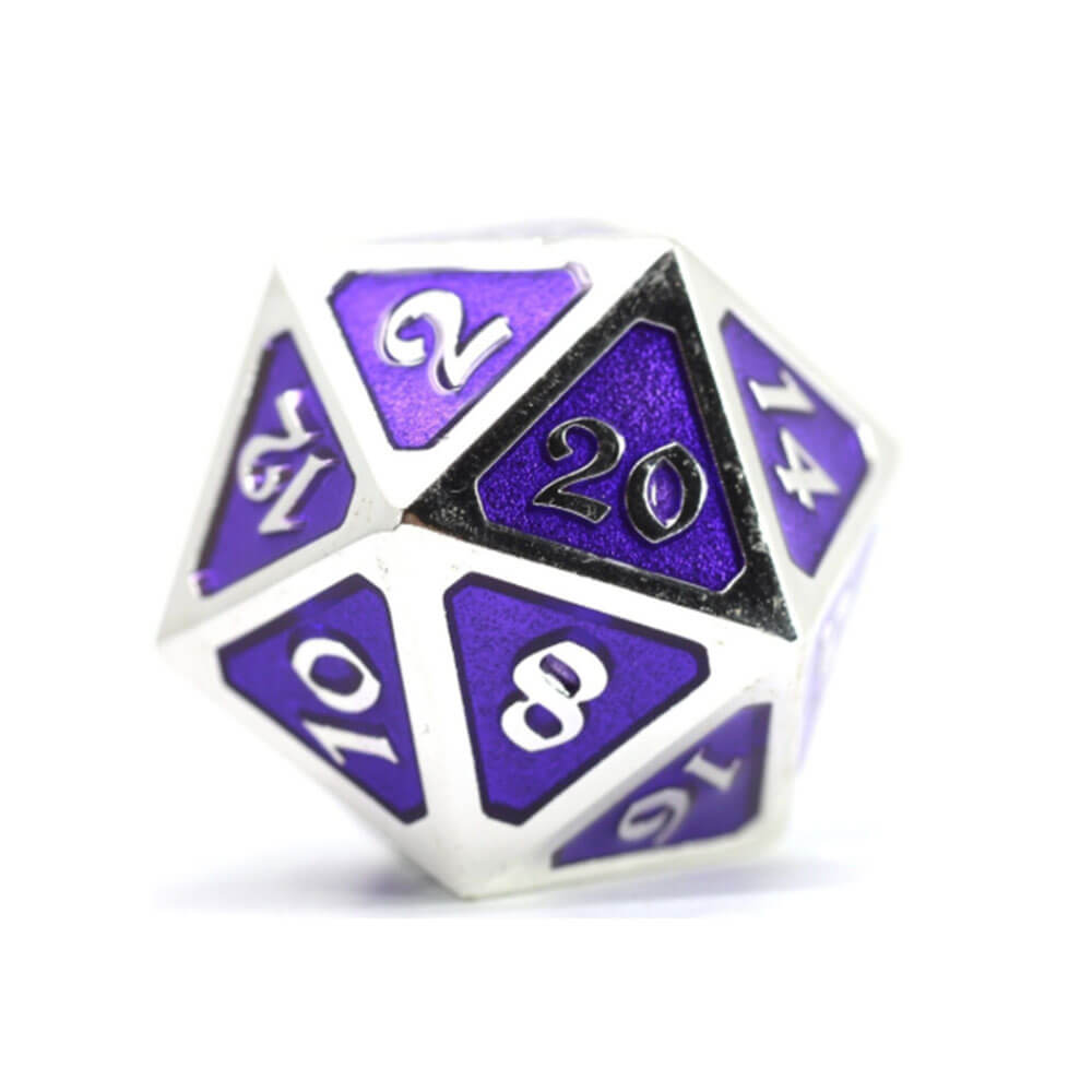  D20 Dice Metal Mythica Platinum (Einzel)