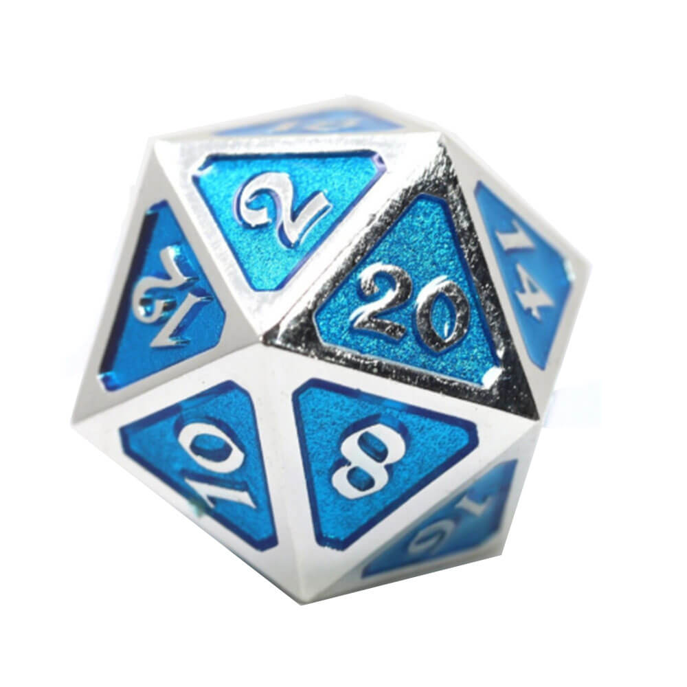 D20 Dice Metal Mythica Platinum (célibataire)