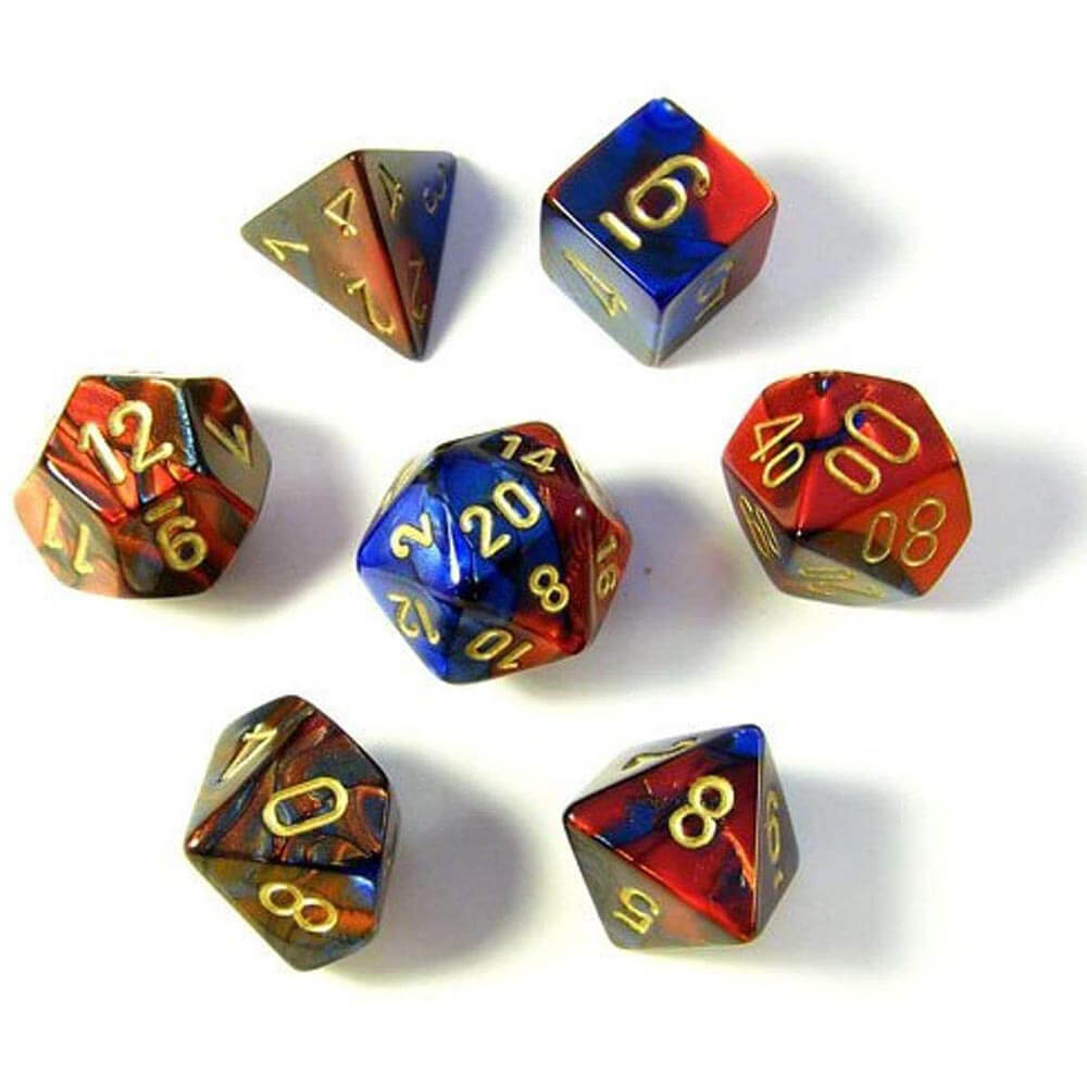 D7 Die Set Dice Gemini Poly (7 dobbelstenen)