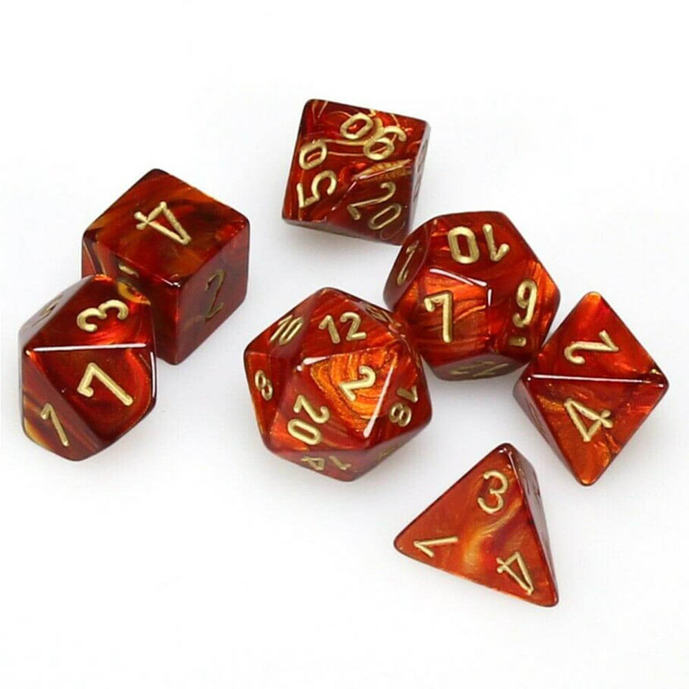 D7 Die Set Dice Scarab Polyhedral (7 DICE)