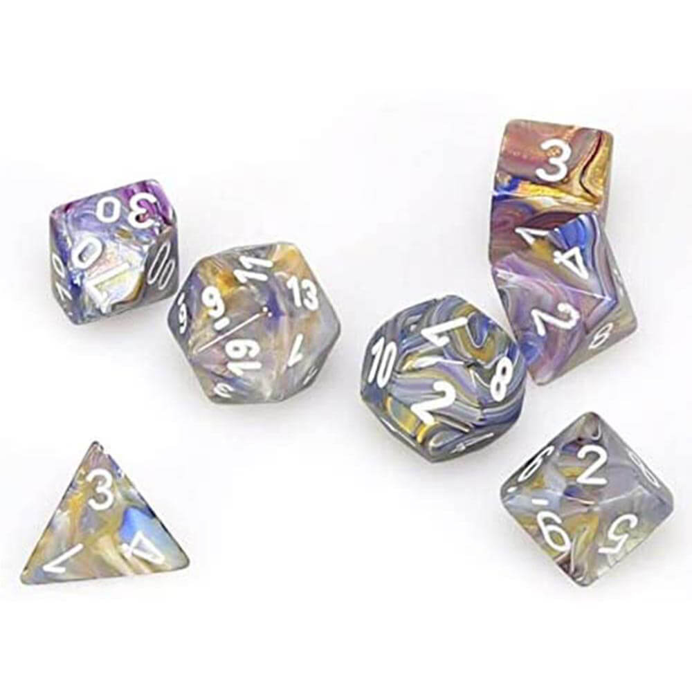 D7 die set terninger festlig polyhedral (7 terninger)