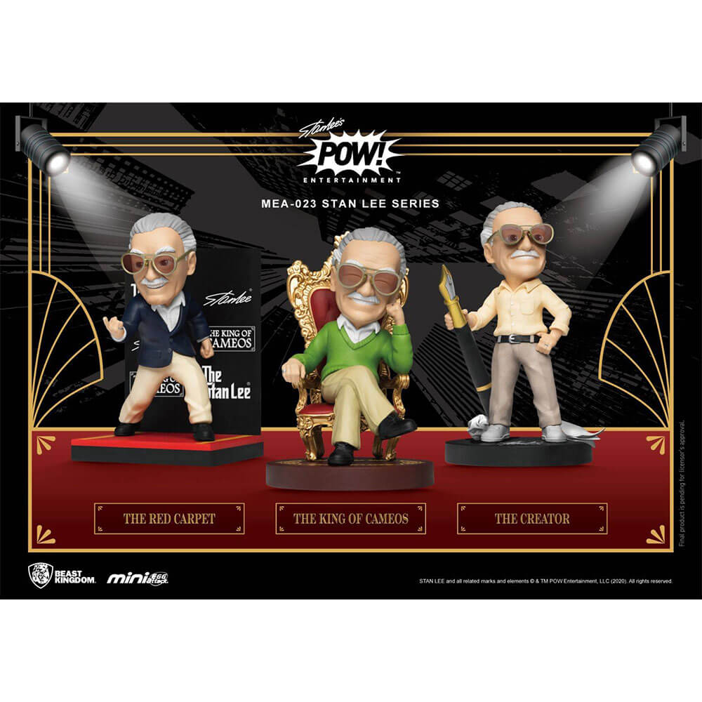 Mini Figura de ação de ataque de ovo Stan lee