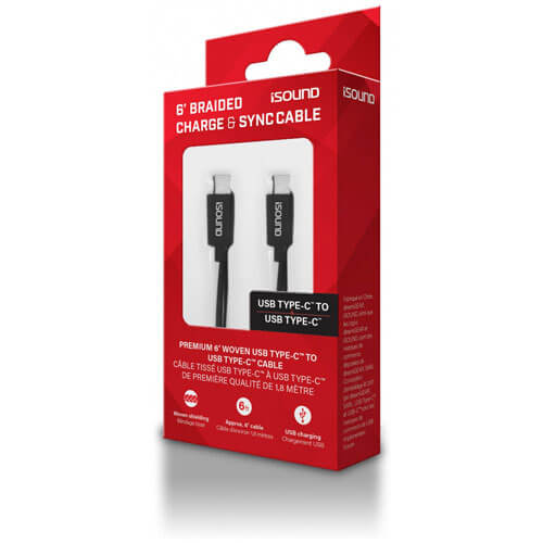 iSound USB-C Braided Charge & Sync Cable (Black)