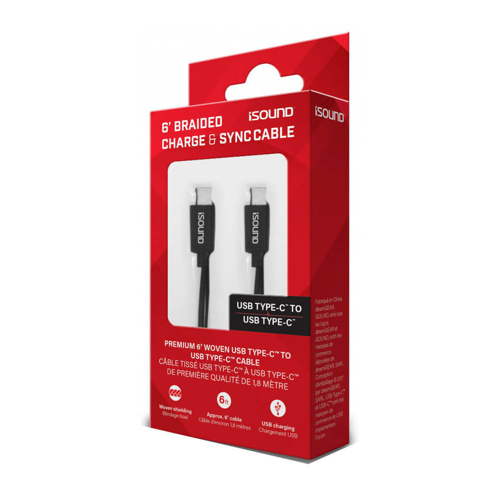 ISOUNUD USB-C Tracked Charge & Sync Cable (negro)