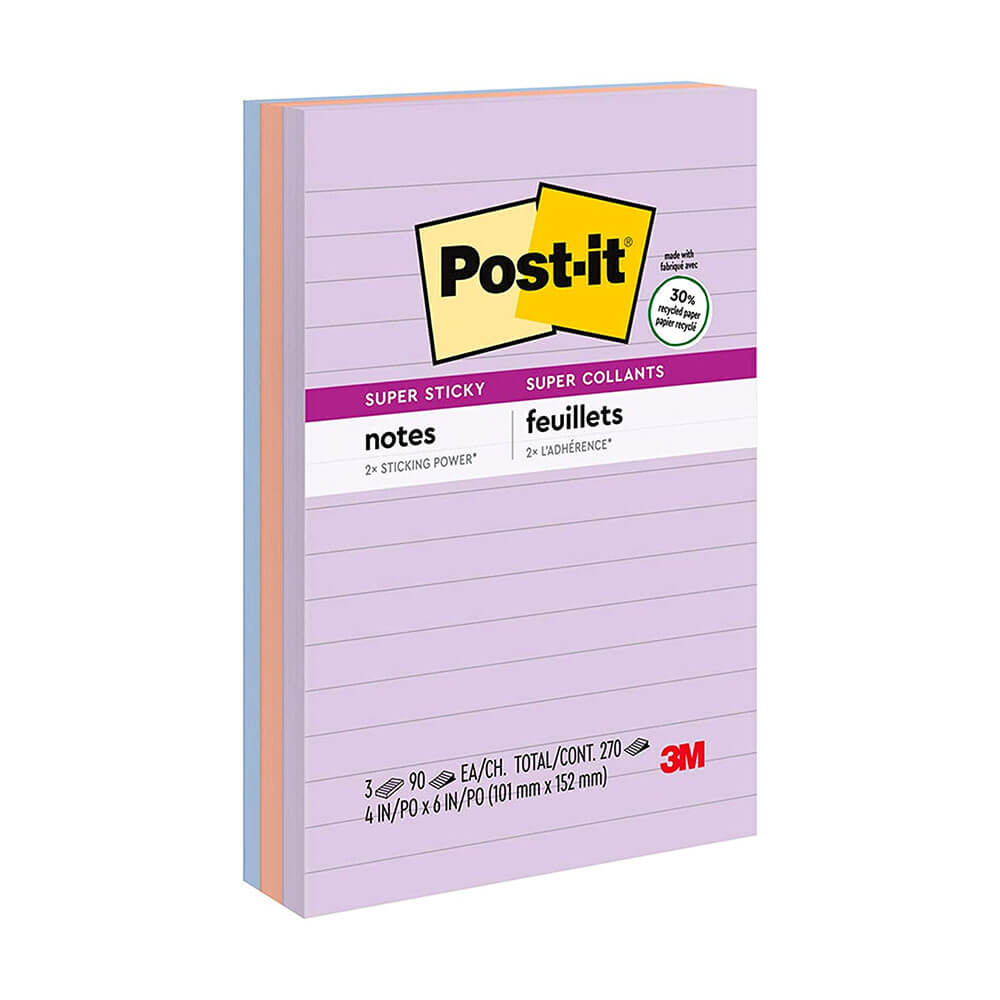 Post-it-Notizen, 98 x 149 mm, sortiert (3 Stück)