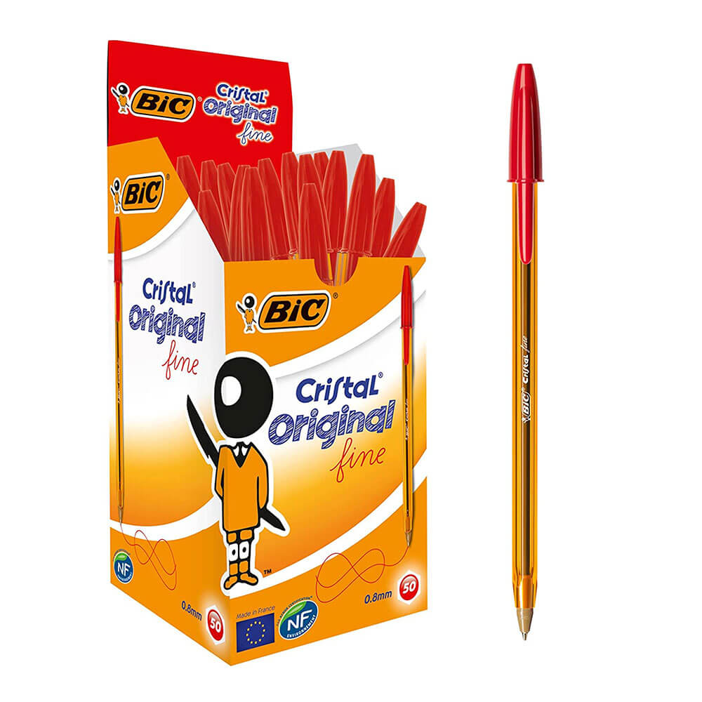 Bic Cristal Fine Fine Bolete Pen 0.8 mm 50pk