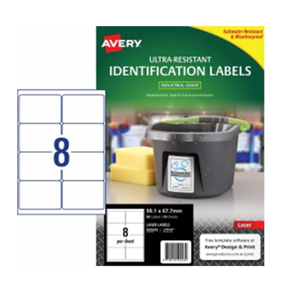 Avery Ultra Resistant Laser Label 10pk