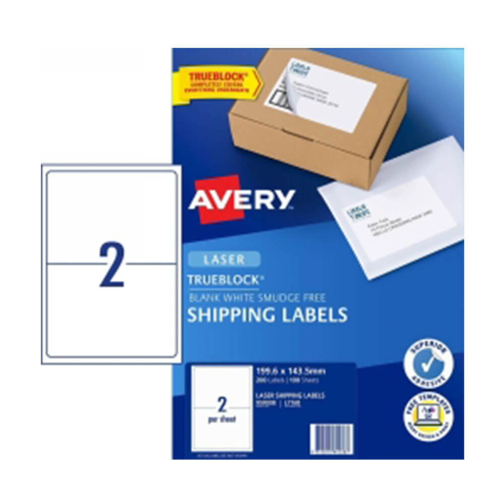 Etichetta di spedizione Avery White 100pk