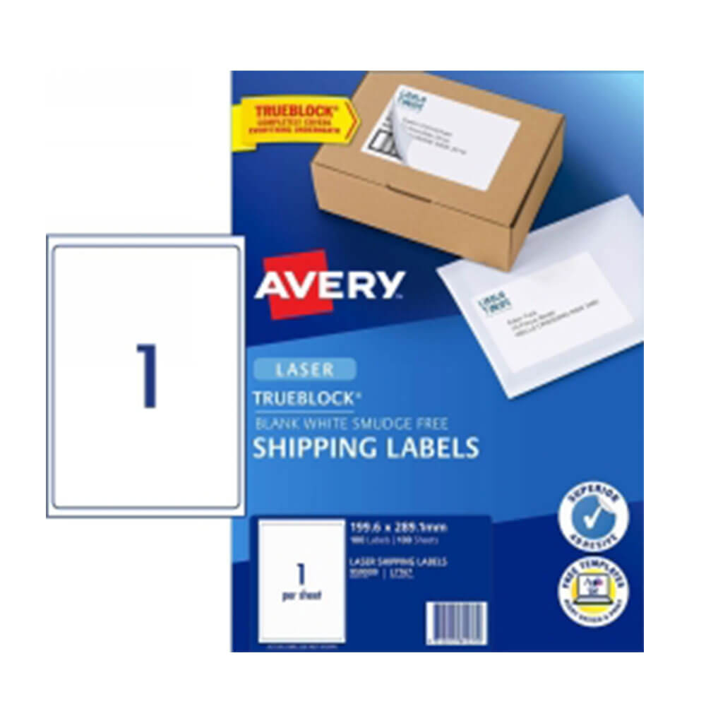 Avery Shipping Label White 100pk