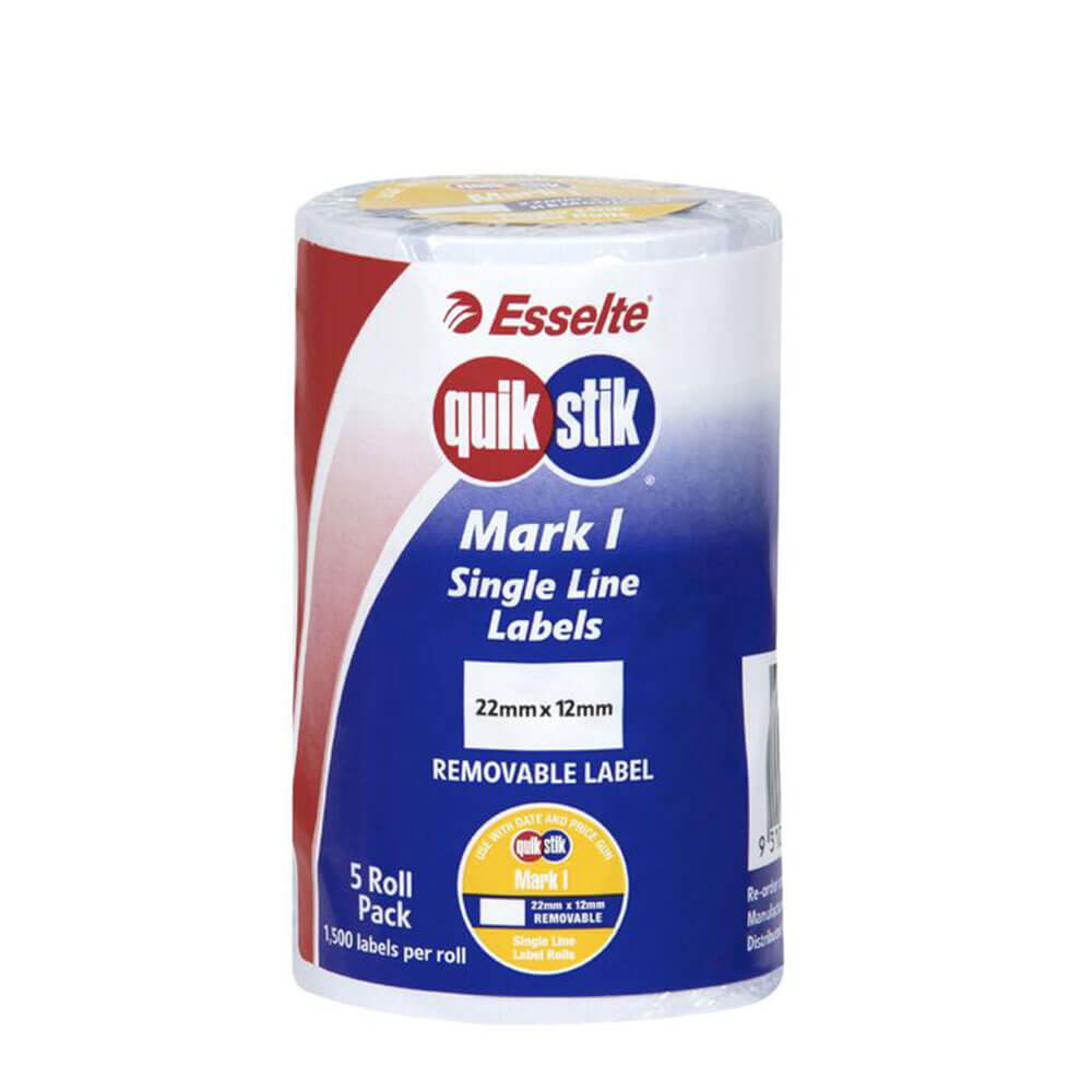 Quik Stik Mark Removable Label Plain（5pk）