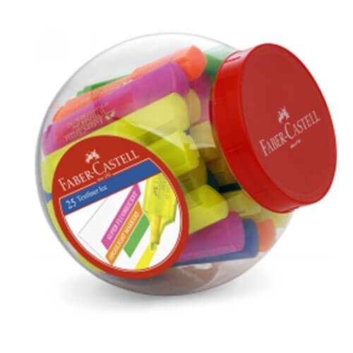 Faber-Castell Textliner Highlighter Assorted (25/Jar)