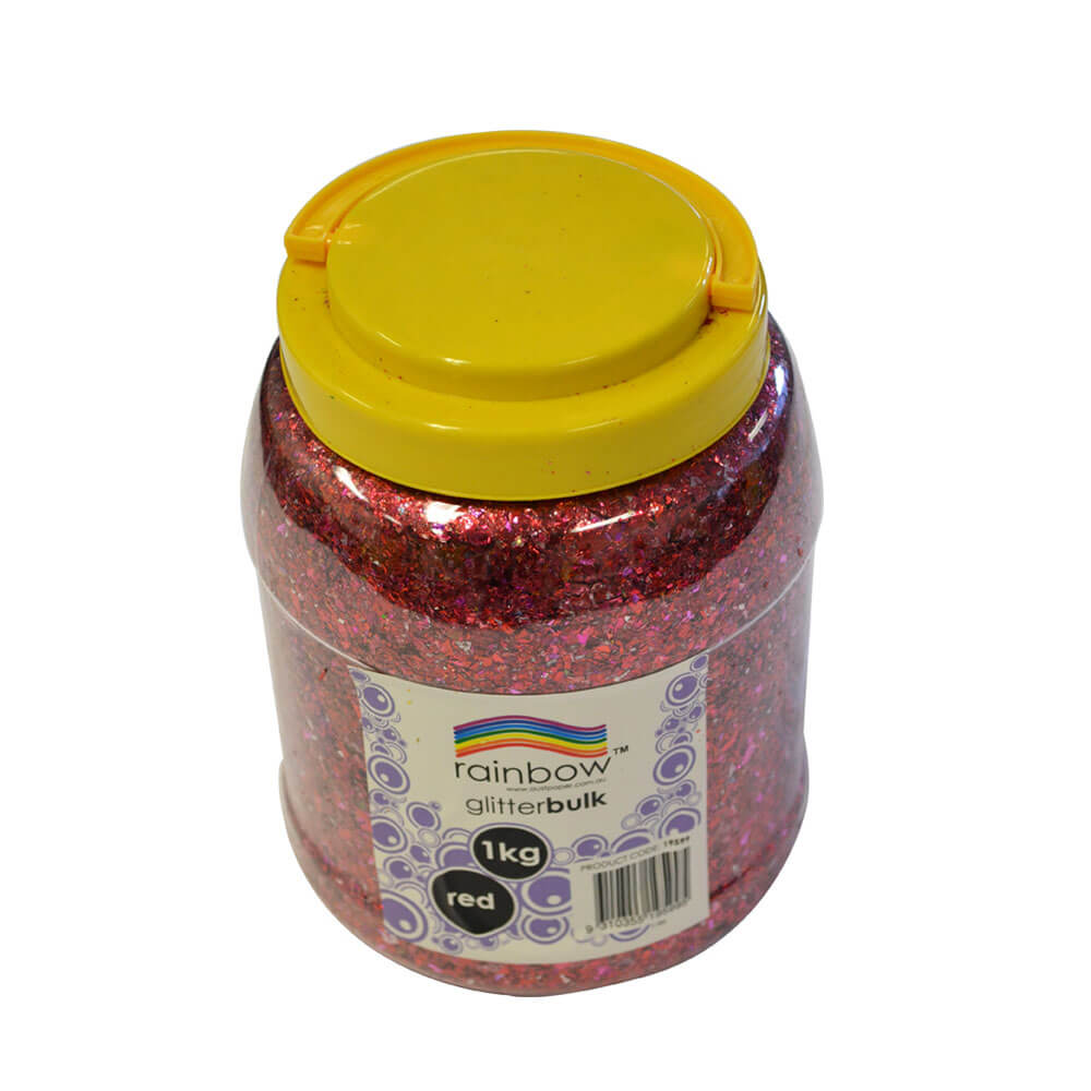 Rainbow Glitter Bulk 1kg Jar