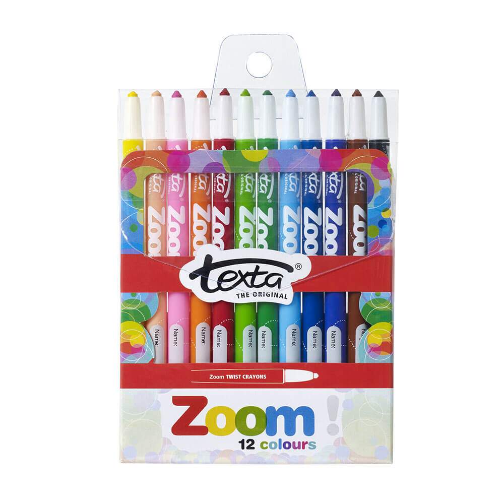 Texta Zoom Twist Crayons Assortered (12pk)