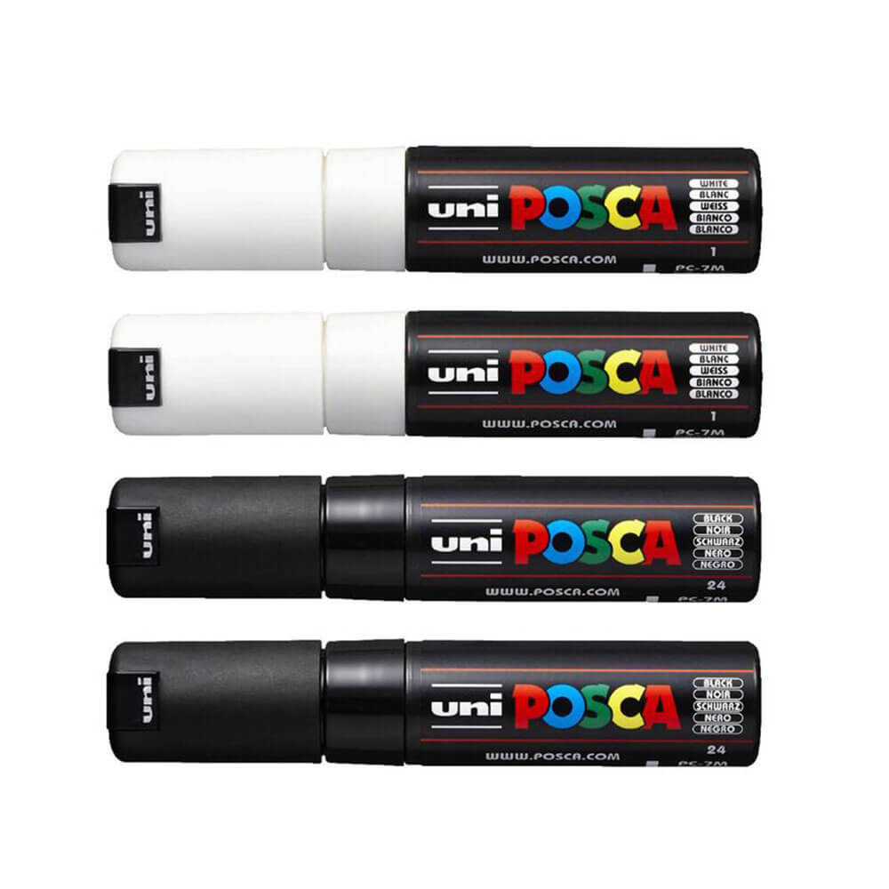 Uni Posca 4,5 mm Tip Marker blandad (4PK)