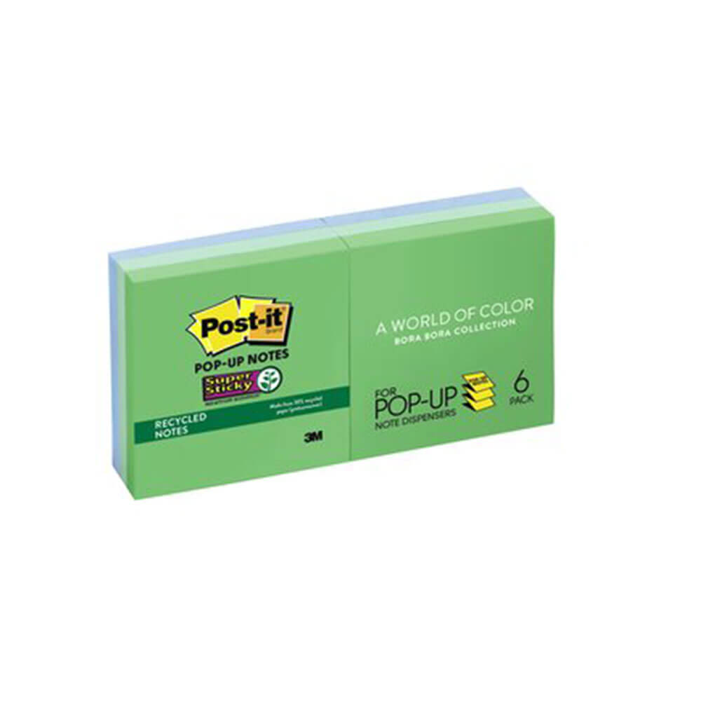 Note pop-up post-it super-appiccicose 76x76mm (6pk)