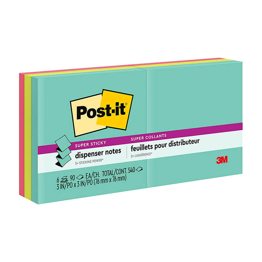 Note pop-up post-it super-appiccicose 76x76mm (6pk)