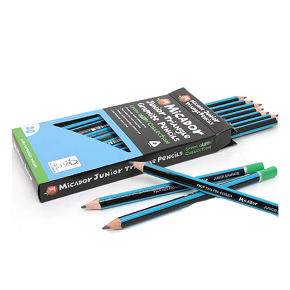 Micador Junior Triangle Graphit Pencils (20pk)