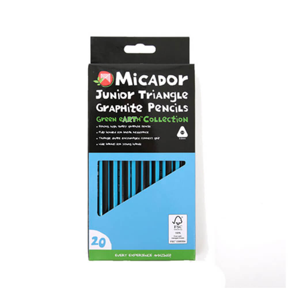 Micador Junior Triangle Graphite Pencils (20PK)