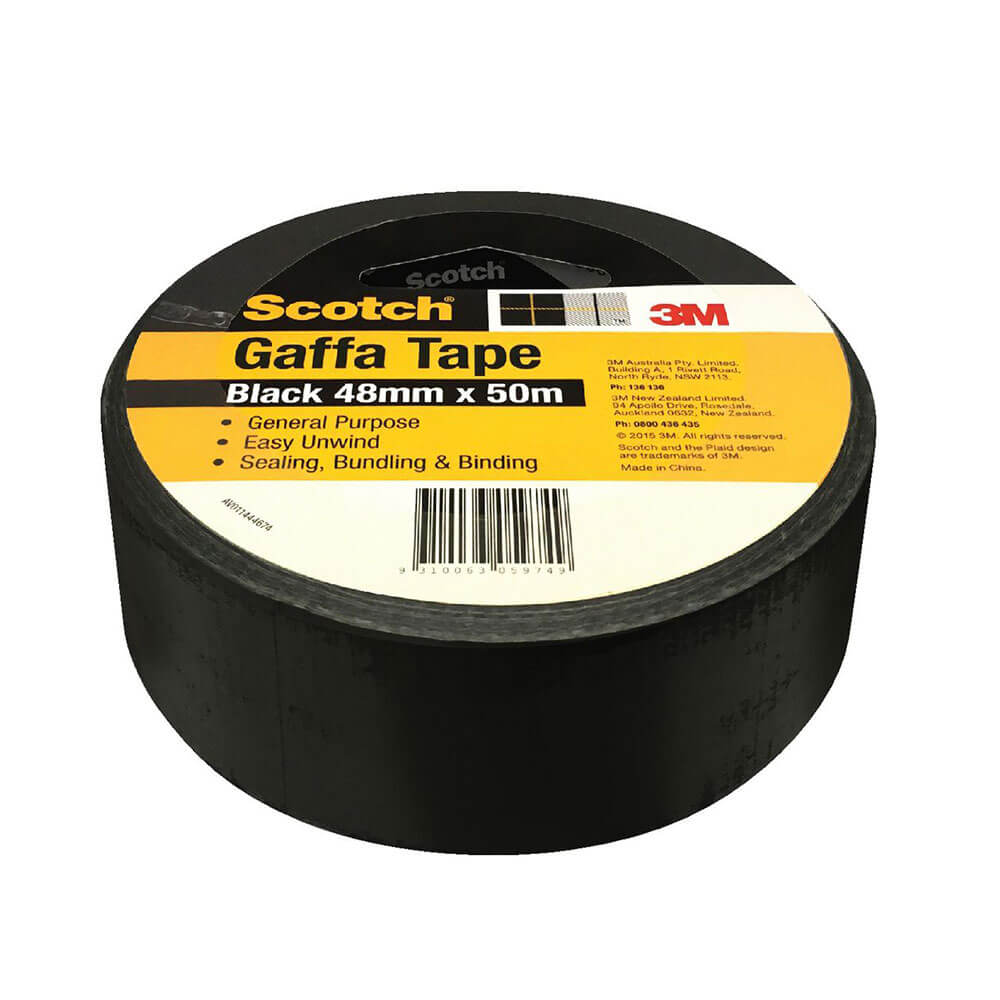 Scotch Utility Gaffa Tape Black (48mmx50m)