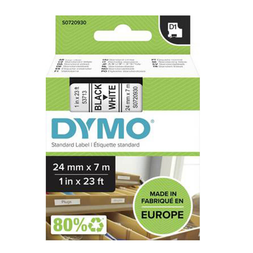 Etichetta nastro Dymo D1 24mmx7m