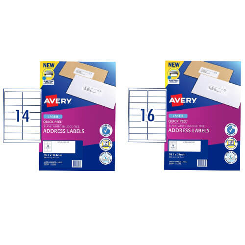 Label Avery Laser Retail Pack (20pk)