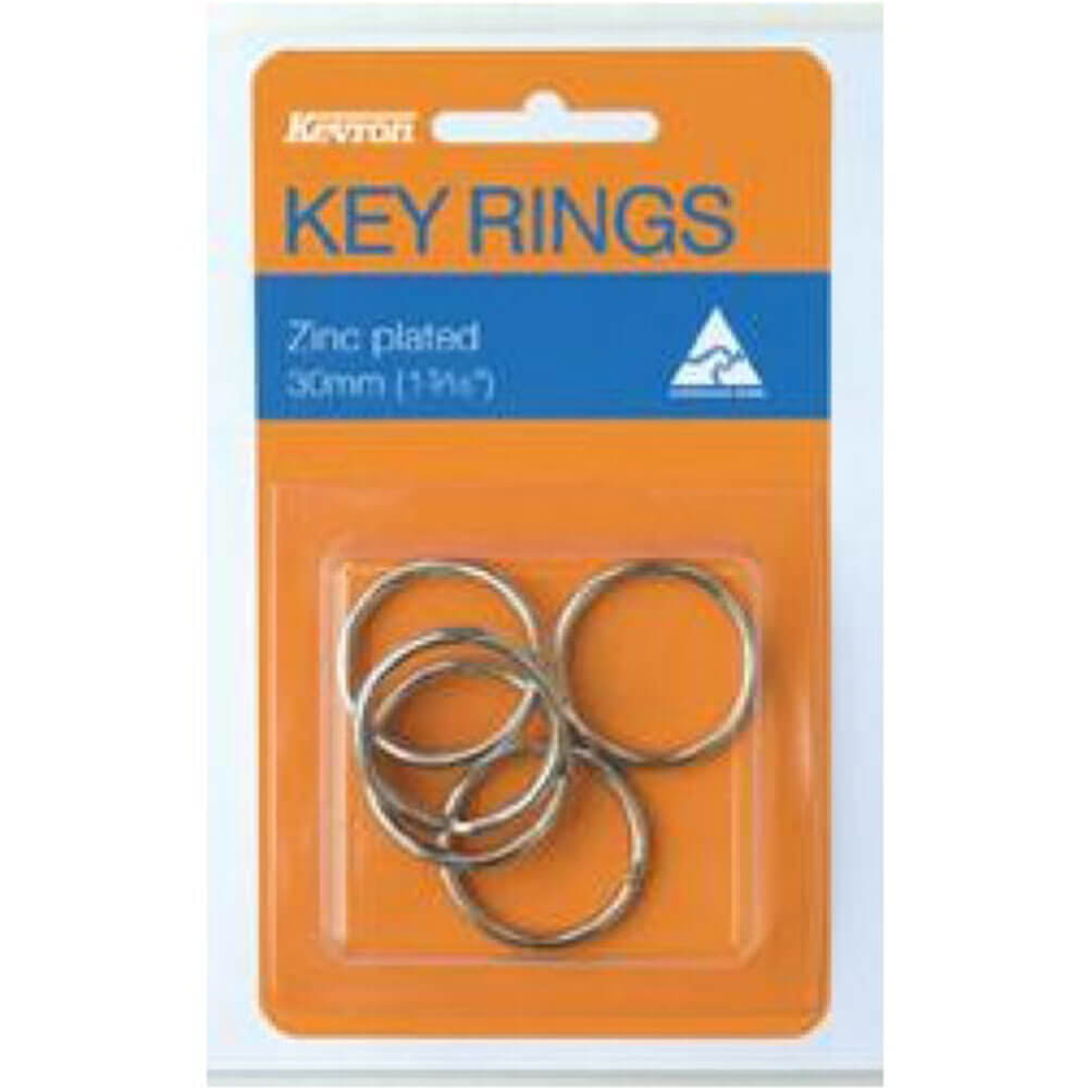 Kevron Key Rings 5pk (sinkbelagt)