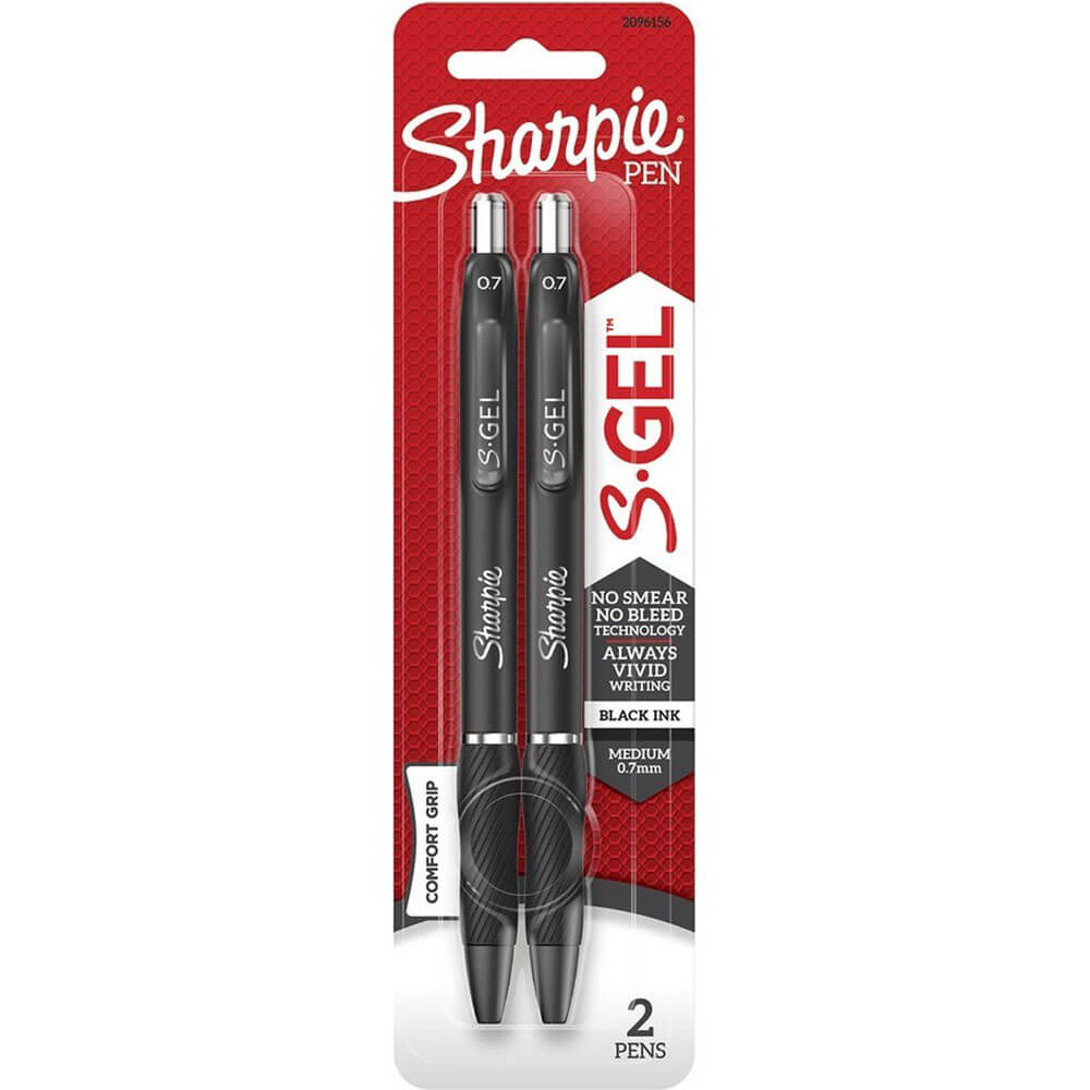 Sharpie S-GEL Retractable Pen Medium 0.7mm (2pk)