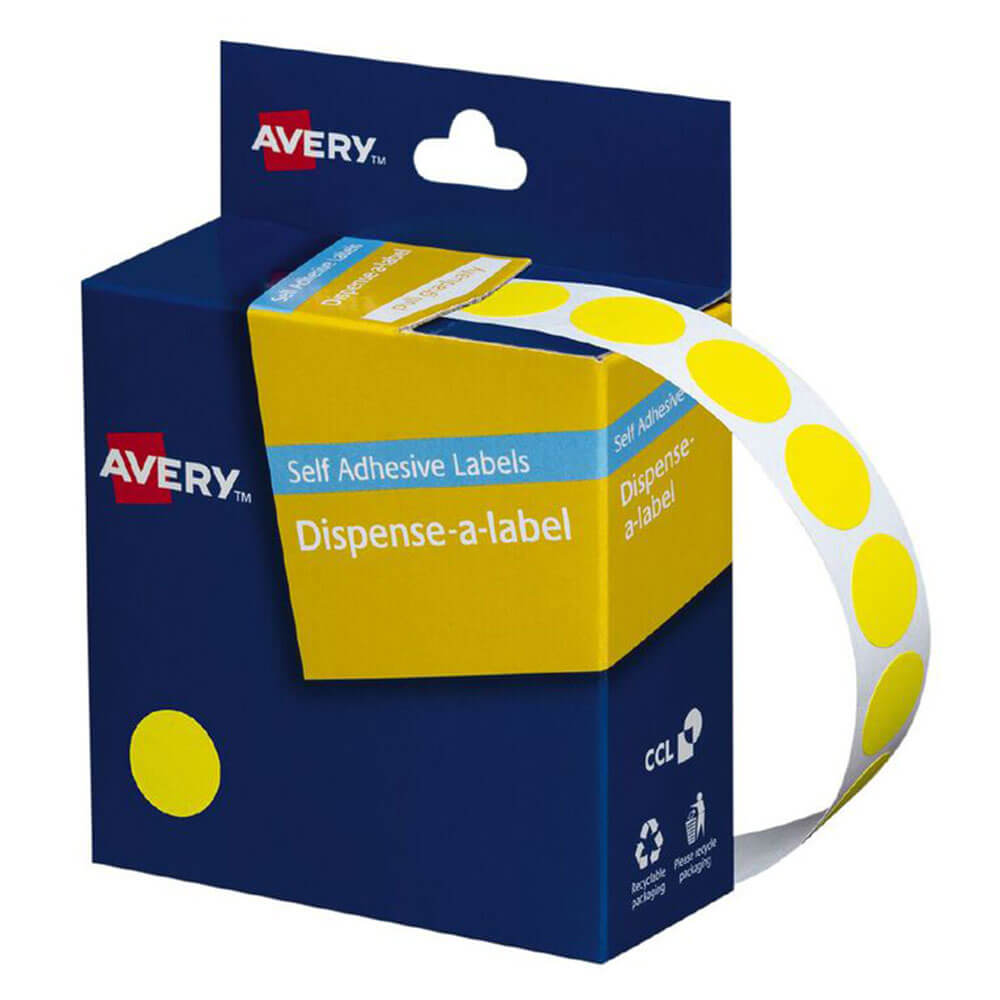 Avery zelfklevende dot-labels 14 mm (1050 stcs)