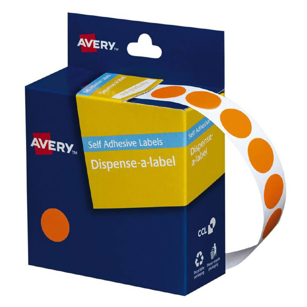 Avery zelfklevende dot-labels 14 mm (1050 stcs)