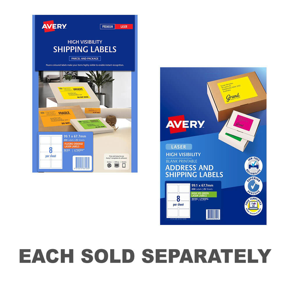 Avery High Visibility Shipping Labels